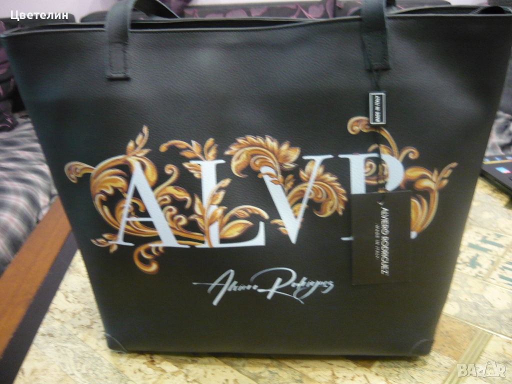 Маркова дамска чанта ALVIERO RODRIGUES - голяма, снимка 1