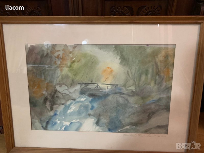 ТОНЧО ТОНЧЕВ акварел пейзаж, снимка 1