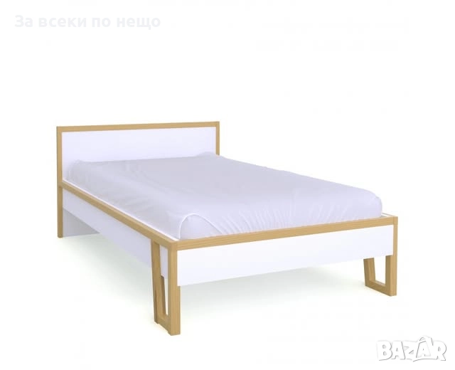 Легло STEKA 120 бяло/каменен дъб Код P1522, снимка 1