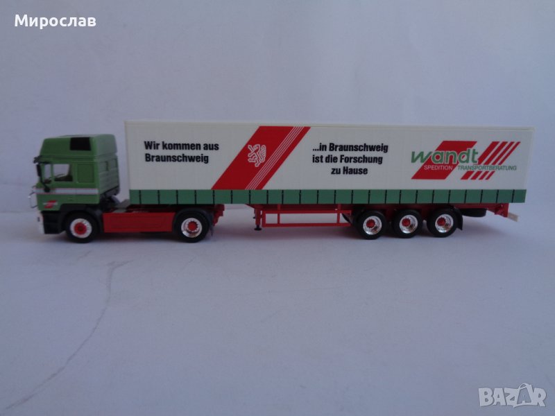 HERPA H0 1/87 MAN КАМИОН ТИР МОДЕЛ КОЛИЧКА, снимка 1