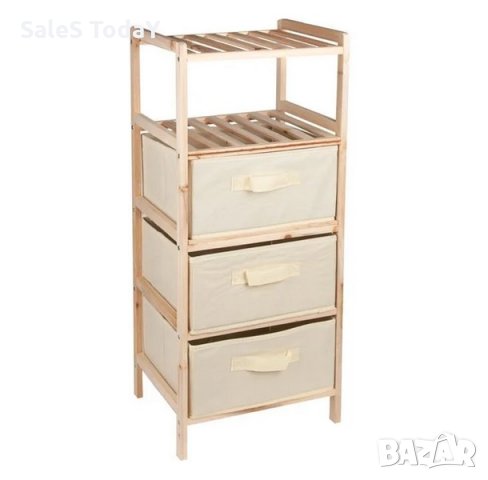 Етажерка с 5 рафта, 3бр. чекмеджета, 32*26*76см