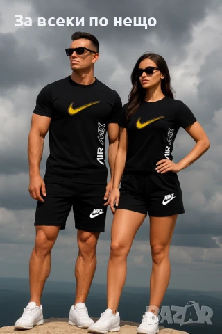 Nike Екипи За Двойки👚🩳Дамски Летен Екип Найк👕🩳Мъжки Къс Комплект Найк - 8 Модела Код LFS545, снимка 5 - Комплекти - 50752372
