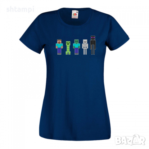Дамска тениска Minecraft 7 майнкрафт Minecraft,Игра,Забавление,подарък,Изненада,Рожден Ден., снимка 5 - Тениски - 36520921