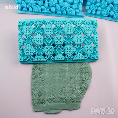 квадратни цветя форма резец мрежа ограда решетка снежинки за борд украса фондан пластмасова