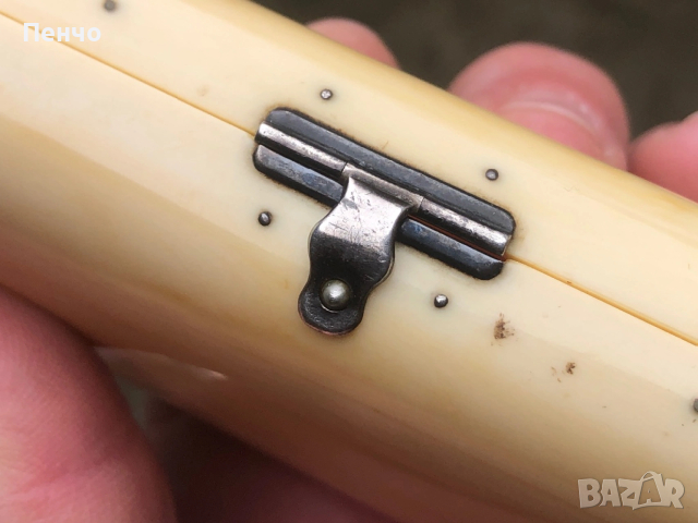 старинна кутия /табакера/ - слонова кост и сребро, снимка 7 - Антикварни и старинни предмети - 53413496