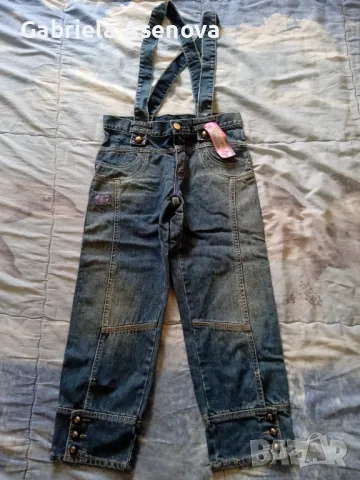 Ново дънково кащеризонче с подарък, снимка 2 - Детски панталони и дънки - 50218846