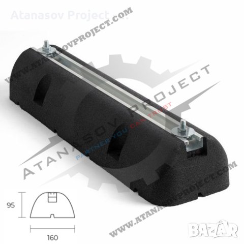 Гумена подова стойка - антивибрационна 160 х 95 – 400 мм/600 мм, снимка 1 - Друго търговско оборудване - 41530507