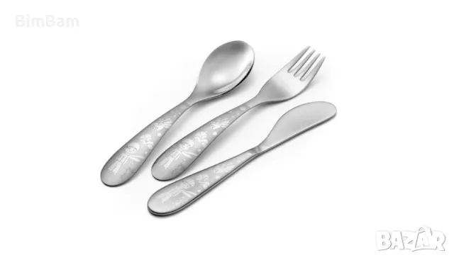 Комплект детски прибори за хранене EME BIRILLO IL PICCOLO - Малкият принц / 3 броя, снимка 3 - Прибори за хранене, готвене и сервиране - 47265391