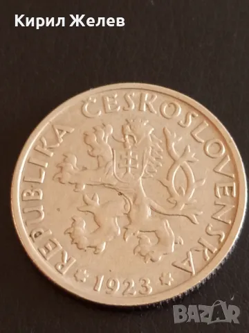 Стара монета 1 крона 1923г. Чехословакия рядка за КОЛЕКЦИЯ ДЕКОРАЦИЯ 41156, снимка 3 - Нумизматика и бонистика - 48906380