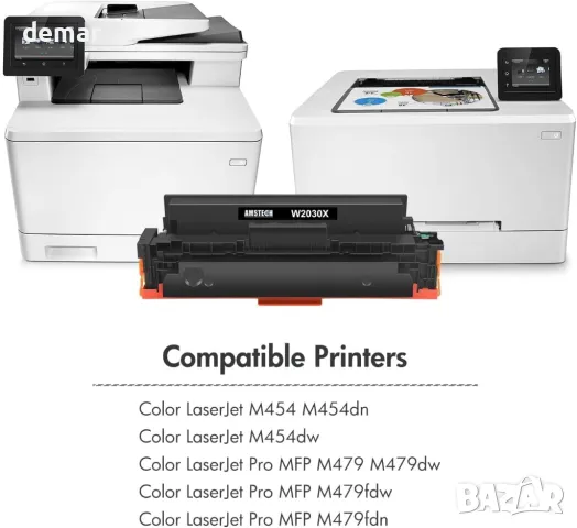 415X 415A Съвместима за HP 415X тонер касети с чип, за Color Laserjet Pro MFP M479 и M454, 4 броя, снимка 2 - Консумативи за принтери - 49282746