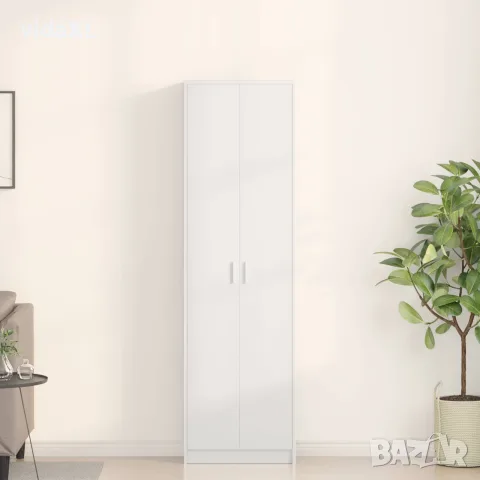 vidaXL Гардероб Бяло 55 x 25 x 189 см Инженерна дървесина, снимка 2 - Гардероби - 56147054