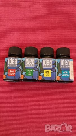 Витражна боя, стъкло, керамика Италия. , снимка 2 - Ученически пособия, канцеларски материали - 41884259