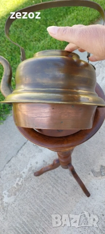 Висока поставка масив с чайник, снимка 2 - Декорация за дома - 53673616