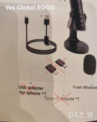 ZealSound USB микрофон за PC/PS5 Streaming, снимка 2 - Микрофони - 53443475