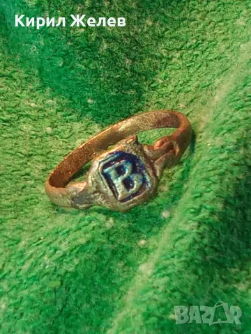 СТАРИНЕН САЧАНЕН ПРЪСТЕН с БУКВА МОНОГРАМ - В Ръчна ИЗРАБОТКА САЧАН 26463, снимка 10 - Антикварни и старинни предмети - 47057208