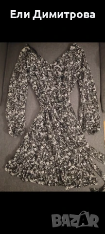 Красива рокля с прозрачен ръкав , снимка 1
