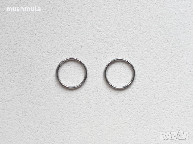 Сет 3 бр стоманени обеци-халки ∅ 20 и 21 мм, снимка 2 - Обеци - 52868542