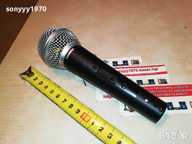 shure sm58 микрофон с бутон 2912221633, снимка 5 - Микрофони - 39137256