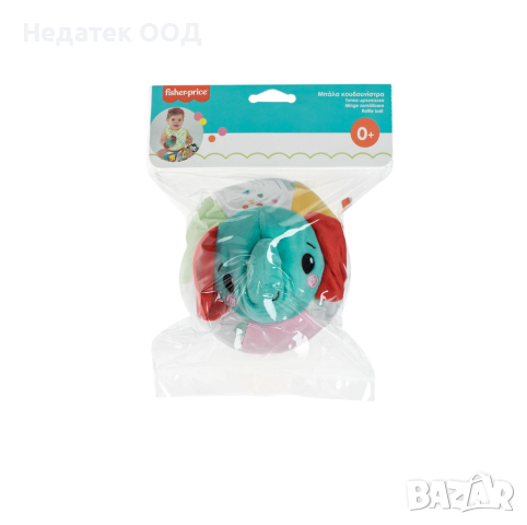  Дрънкаща топка, Платнено слонче, 12см, Fisher Price