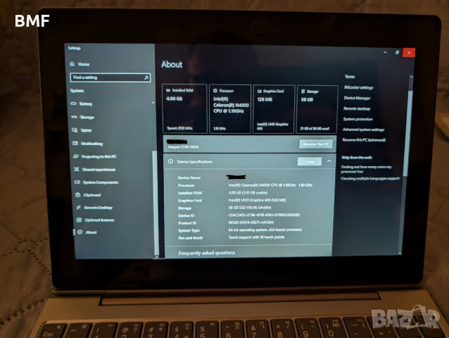 Нов, неползван лаптоп / таблет с Windows Lenovo 10.1", снимка 6 - Таблети - 53169156