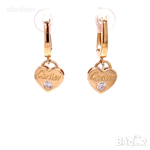 Златни обеци 2,52гр. 14кр. проба:585 модел:34446-3, снимка 4 - Обеци - 51983535