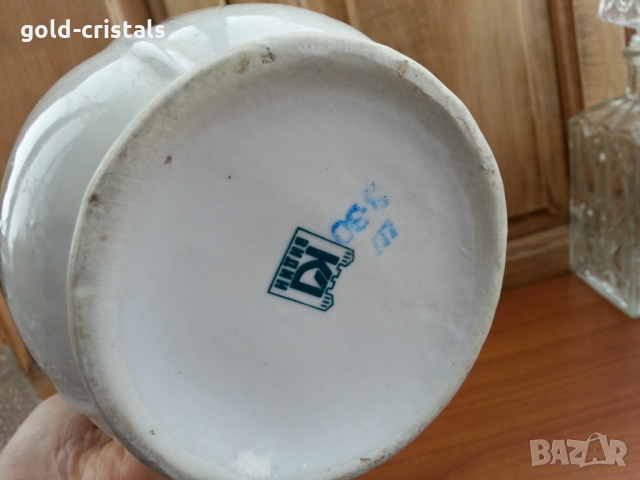 Стар български порцелан кана барок, снимка 5 - Антикварни и старинни предмети - 36051830