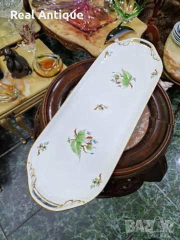 Голямо уникално антикварно колекционерско порцеланово плато Herend , снимка 3 - Декорация за дома - 47629136