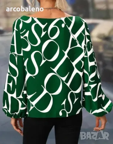 Дамска ризка с балонен ръкав с едно рамо, 7цвята, снимка 5 - Ризи - 40171643