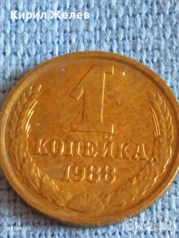 Стара монета 1 копейка 1988г. СССР рядка за КОЛЕКЦИЯ ДЕКОРАЦИЯ 50159