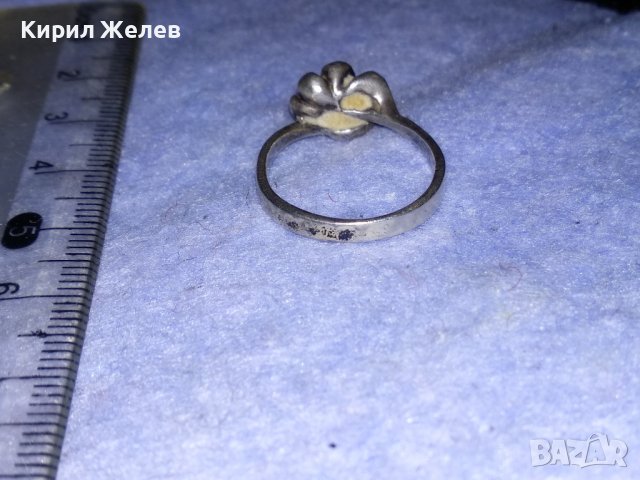 НЕЖЕН ФЛОРАЛЕН СРЕБЪРЕН ПРЪСТЕН - ЦВЕТЕ СРЕБРО 925 СТАРА МАЙСТОРСКА ИЗРАБОТКА 36596, снимка 11 - Пръстени - 39975116