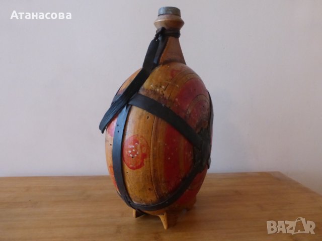 Бъклица стара дървена 1920 г, снимка 7 - Антикварни и старинни предмети - 44246853