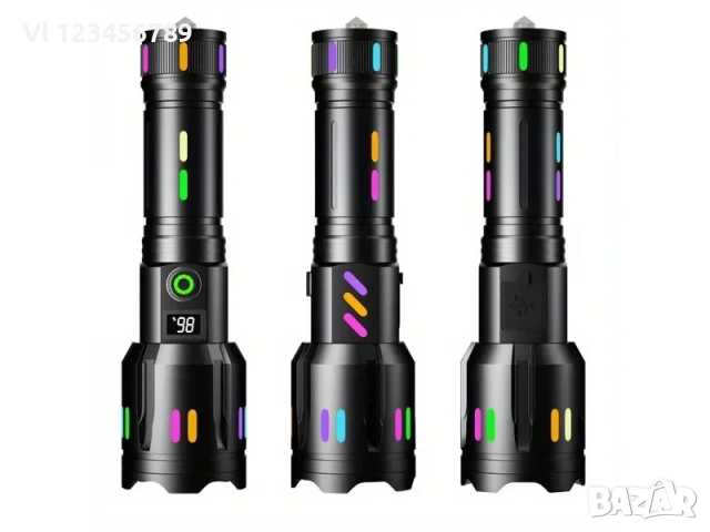 LED Фенери - LED тактически алуминиев фенер X-BAL G BL-621-TG -18 см, снимка 2 - Къмпинг осветление - 53434980