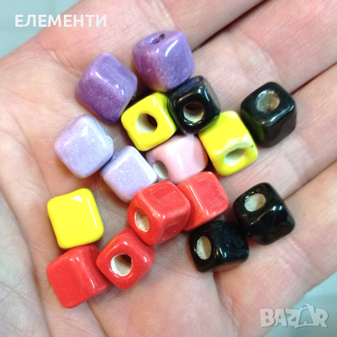 Керамични Мъниста - Кубчета