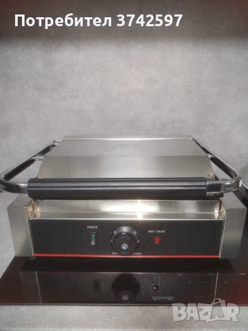 Професионален електрически тостер преса неръждаема стомана корпус, оребрени плочи. 90евро