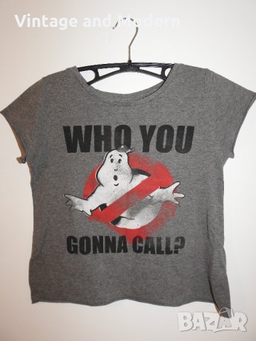GHOSTBUSTERS Ловци на духове - дамска сива тениска (М)