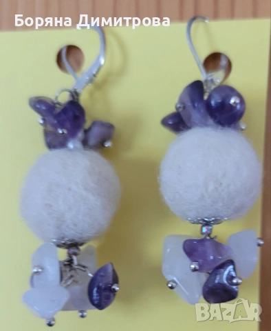 Еко бижута от вълна - красиви обеци за ежедневието! Уникати!