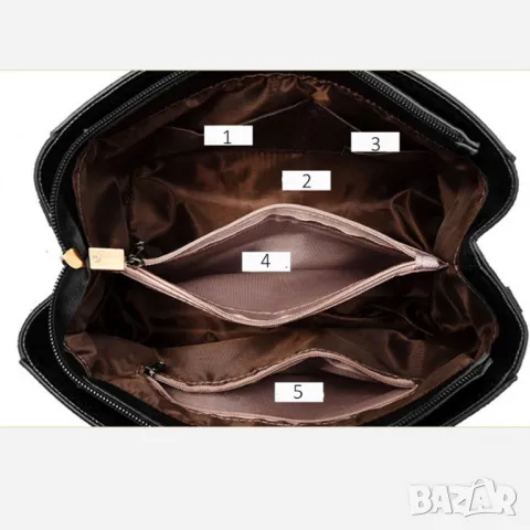 Дамска чанта Flowers Black, снимка 10 - Чанти - 47924939