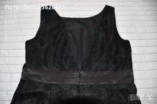 Черна официална рокля Dika, имитираща дантела, размер 44., снимка 5 - Рокли - 39481558