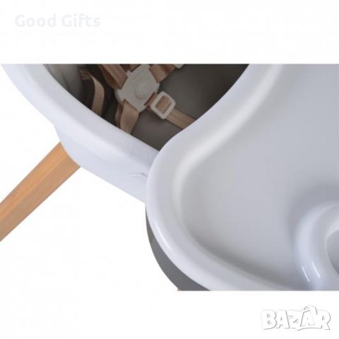 ДЕТСКИ ДЪРВЕН СТОЛ ЗА ХРАНЕНЕ HYGGE СИВ, снимка 4 - Други - 38600766