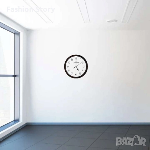 Стенен часовник, 30см., големи цифри, кварц, бял, снимка 4 - Стенни часовници - 51912663