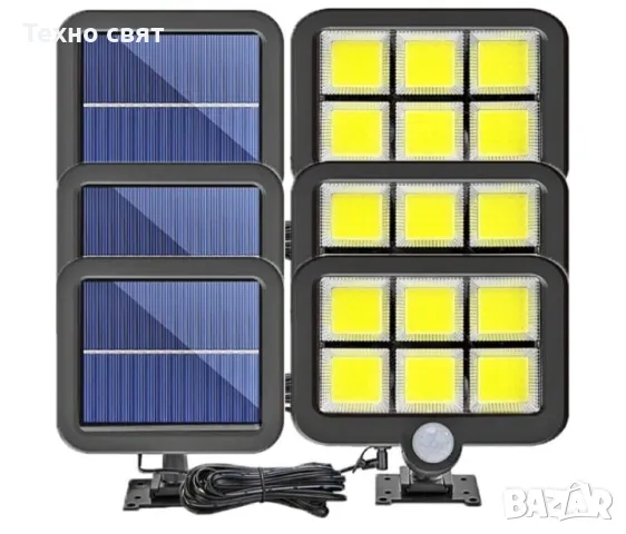 ТОП ЦЕНА 3БР=54.90лв Соларни лампи с панел ip67 1200 W сензор+дистан, снимка 4 - Соларни лампи - 47696294