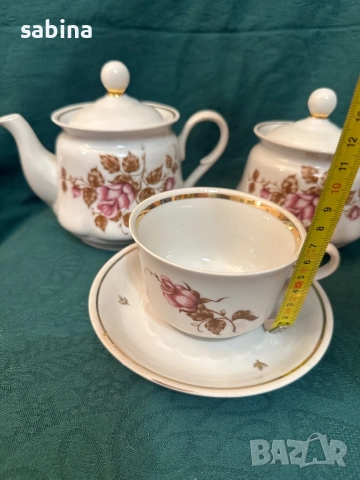 Руски сервиз за чай, СССР, снимка 7 - Сервизи - 52974366