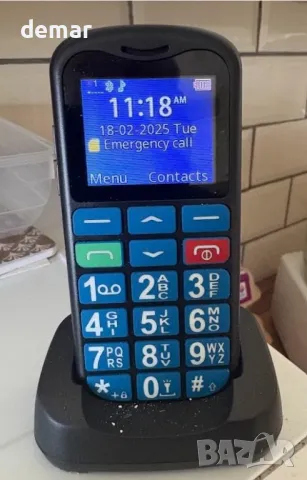 Мобилен телефон Tosaju 4G за възрастни, големи бутони, отключен, LCD дисплей, SOS бутон, 1000 mAh, снимка 7 - Телефони с две сим карти - 49244325