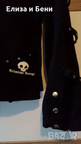 яке Criminal Damage Bondage пънк готик сайбър с катарами куки тип Tripp, снимка 5 - Якета - 35809991