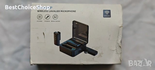 Wireless Lavalier Microphone – Двоен безжичен микрофон (Type-C + Lightning)