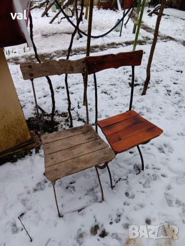 Продават се ретро сгъваеми 4 стола.2 са обновени., снимка 2 - Антикварни и старинни предмети - 53723895