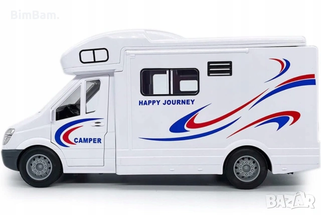 Интерактивна играчка кемпер с отварящи се врати, със светлини и звуци / Happy Journey Camper, снимка 2 - Коли, камиони, мотори, писти - 53650462