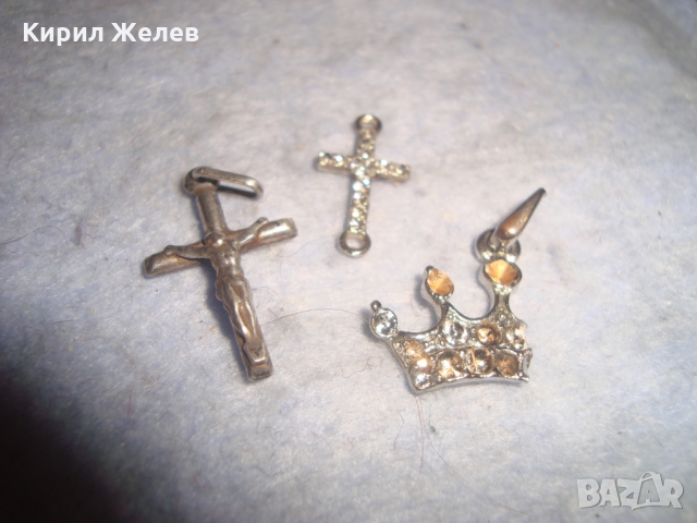 Лот 2 ПОСРЕБРЕНИ КРЪСТЧЕТА и АРТ ВИСУЛКА с КРИСТАЛЧЕТА 26159, снимка 5 - Колиета, медальони, синджири - 36064031