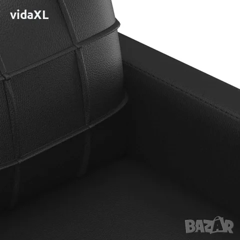vidaXL Кресло, черно, 60 см, изкуствена кожа, снимка 6 - Дивани и мека мебел - 56147309