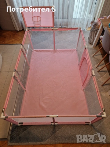 Голяма детска кошара за игра с баскетболен кош (130х190 см), снимка 8 - Кошарки - 53676269